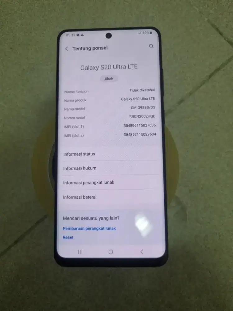 Dijual Samsung S20 Ultra Lte Ram 12/128 . Normal