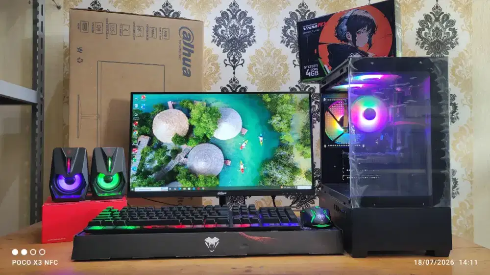 PC BARU FULLSET CORE I7, RAM 8GB, SSD 256GB, GTX 750TI 4GB, LED 22INC