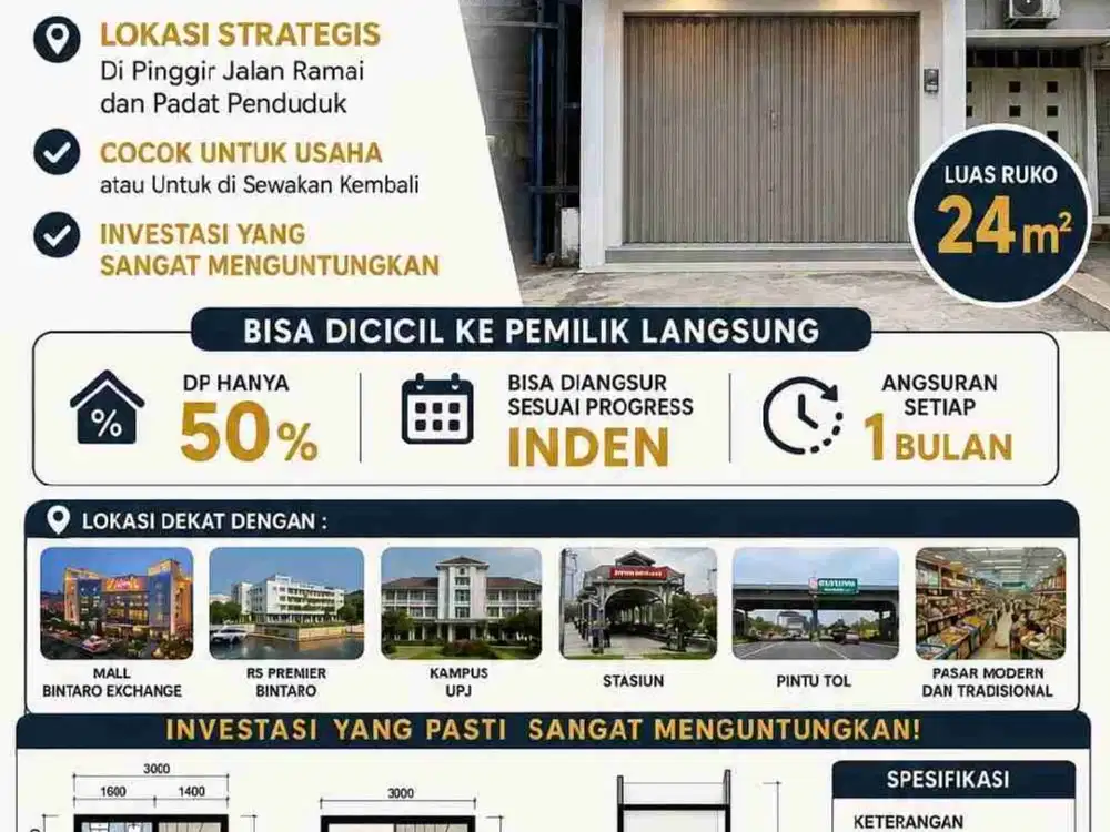 miliki SEGERA ruko eklusif dan premium 2 lantai