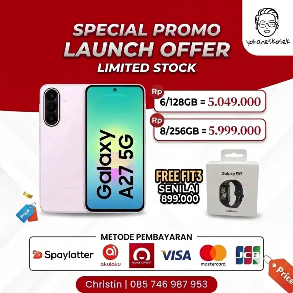 SPECIAL PROMO LAUNCH OFFER Samsung Galaxy A27 5G  Free Galaxy Fit3