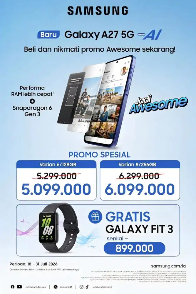 Samsung A27 5G Free Jam tangan Samsung