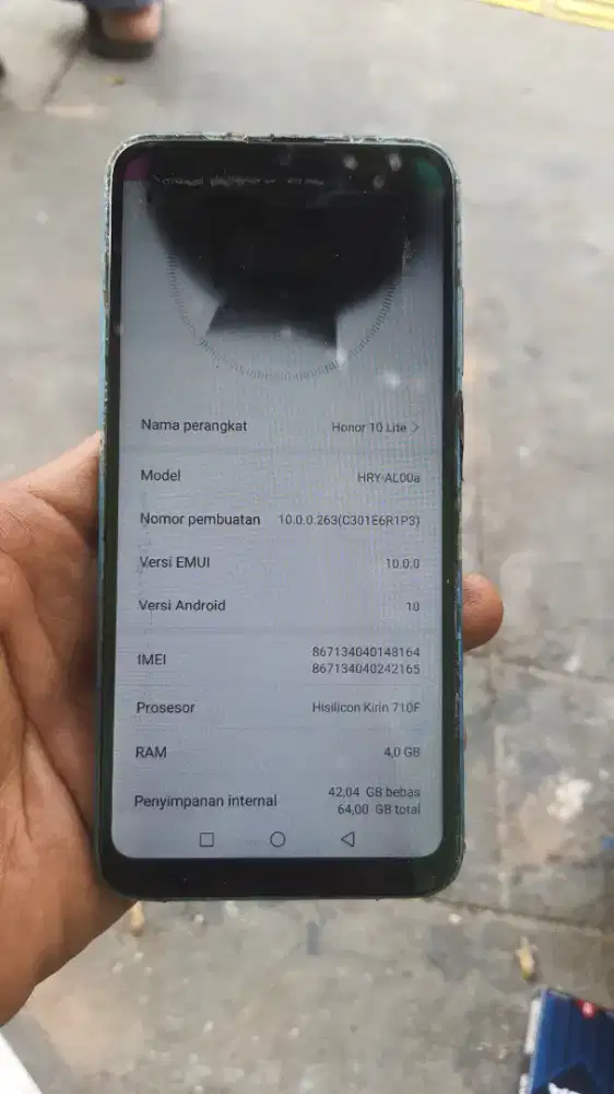 Honor 10 lite hp 4 64 minus no tt bt atau barter