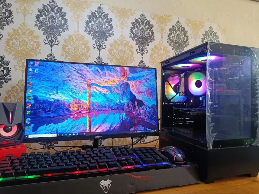 FULLSET GAME & DESAIN CORE I7 (8/256GB) GTX 750TI 4GB, LED DAHUA 22INC