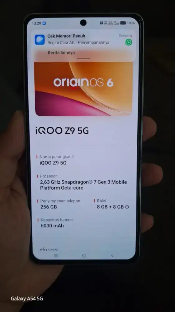 Jual Vivo Iqoo Z9 5G (8+8/256) fullset