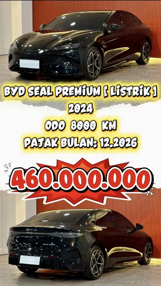 [ ODO 8.000 KM ] BYD SEAL PEREMIUM AT 2024 FULL ORIGINAL