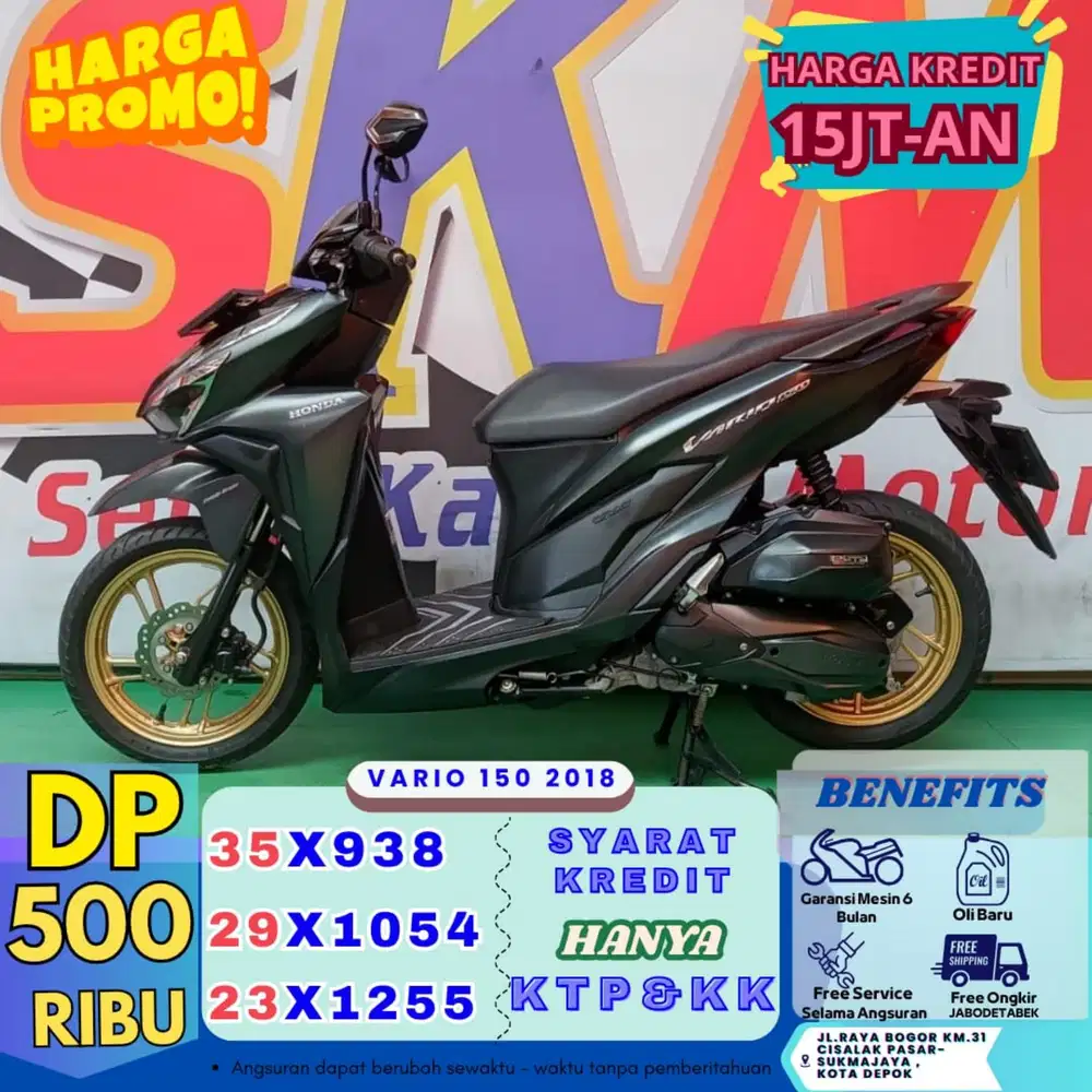 Dijual vario 150 2018 bekas rasa baru bergaransi full
