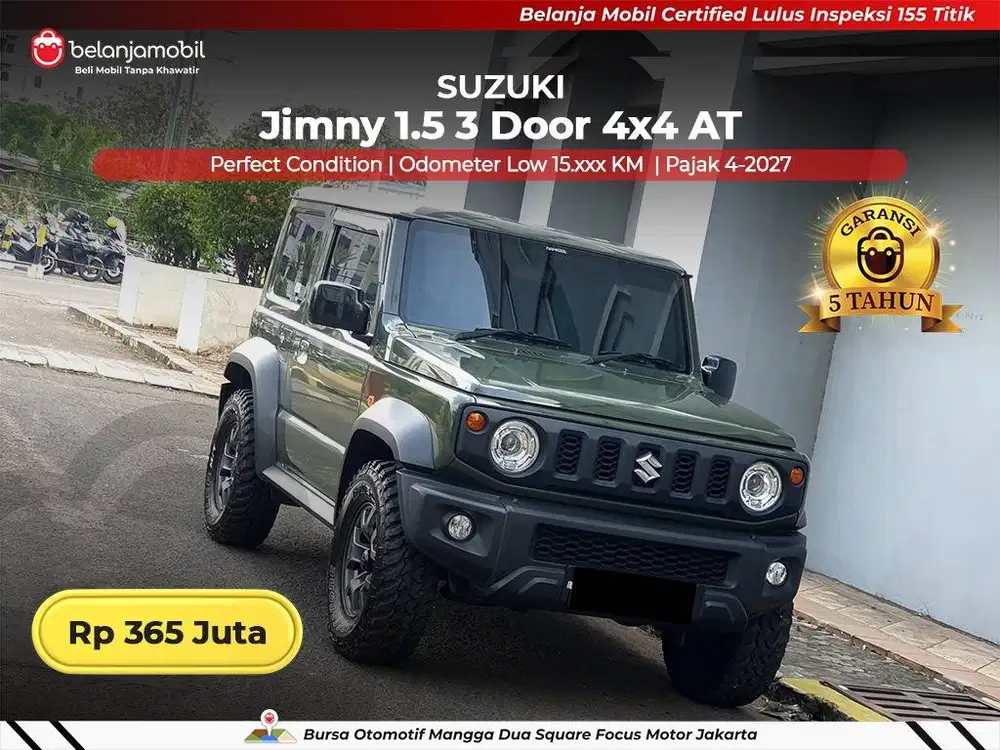 [ 4x4 - LOW KM 15RB ] Suzuki Jimny 1.5 3 Door AT 2021/2022