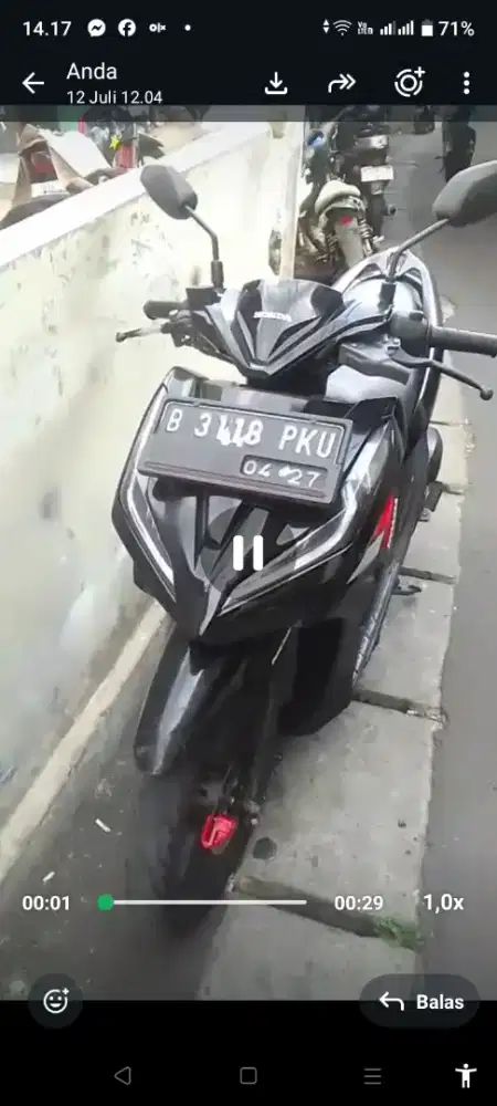 Di jual mtr honda vario new rahun 2022