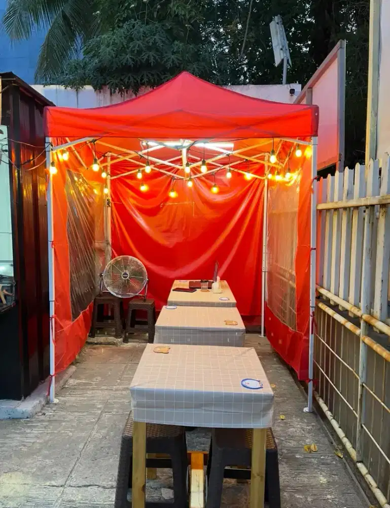 Tenda dagang dan rangka masih bagus