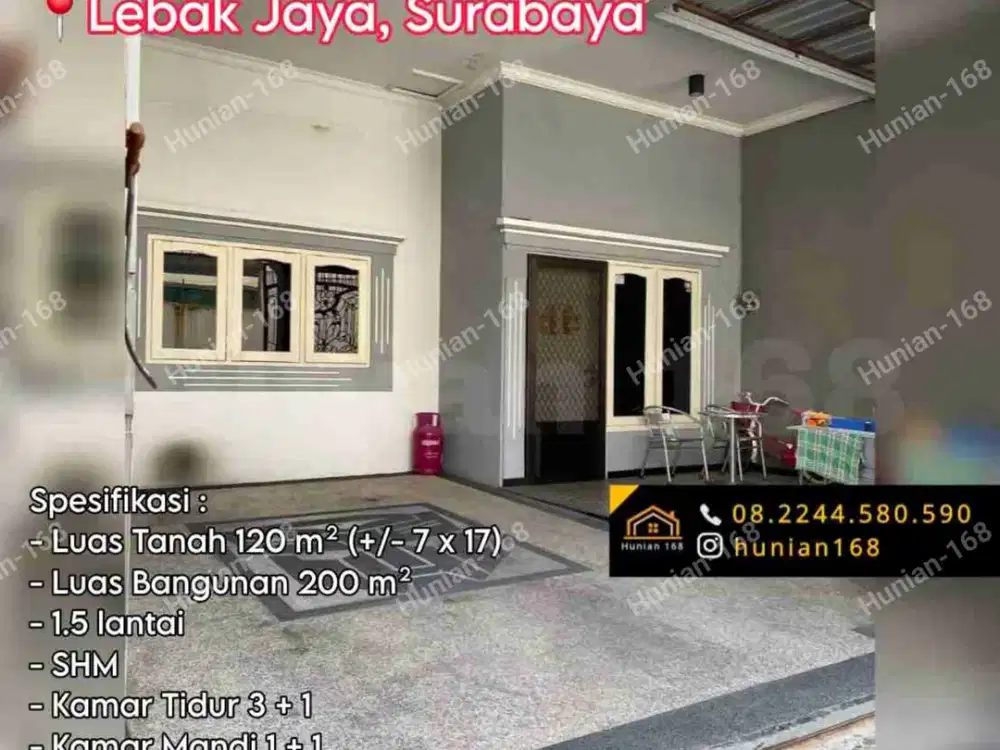 Rumah Perumahan Lebak Jaya Indah Arum Timur Kenjeran Permai Gading Pantai Babatan Kalijudan Surabaya Timur