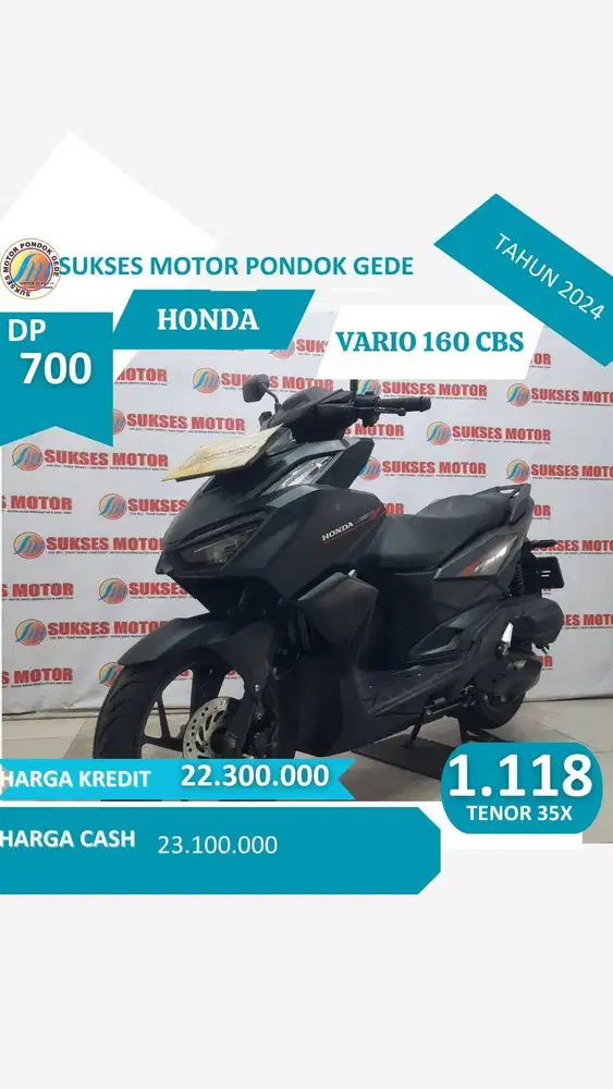 HONDA VARIO 160 CBS TAHUN 2024 HARGA DP MULAI  DARI 700.000 AJA NIH