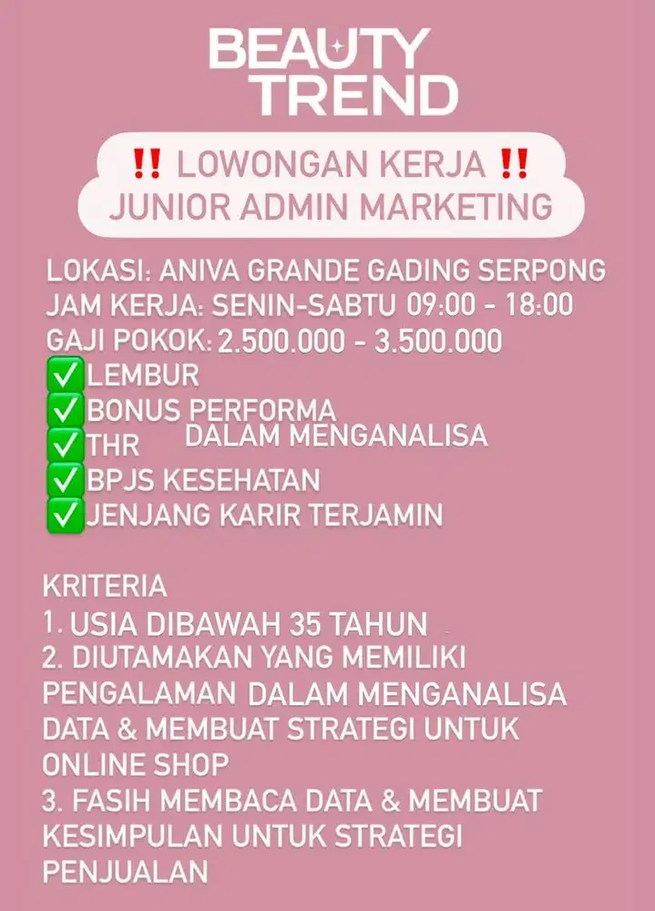 Admin Marketing