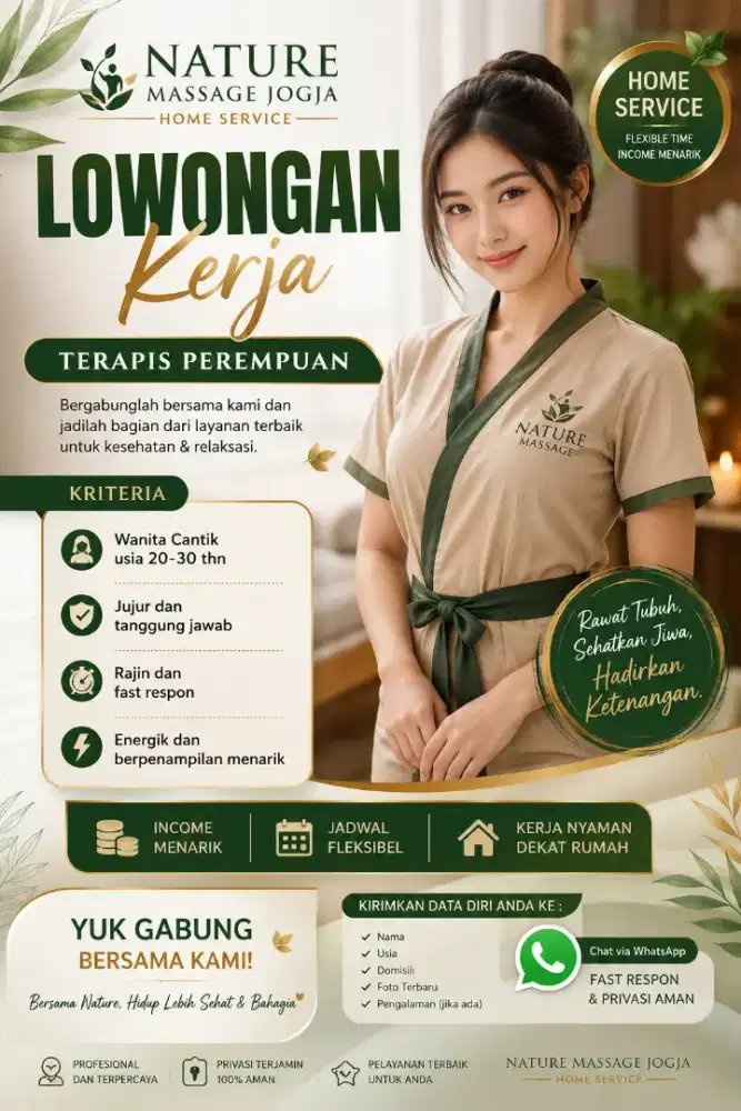 Lowongan Terapis Massage Home Service