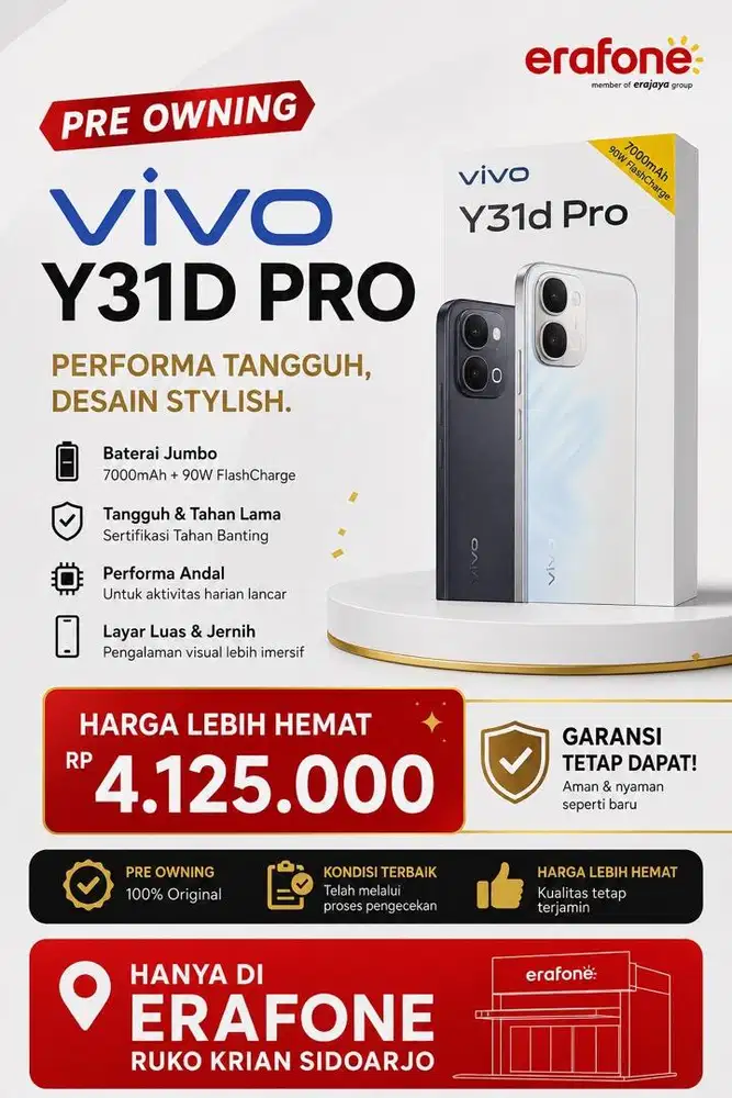 VIVO Y31D pro pre owning
