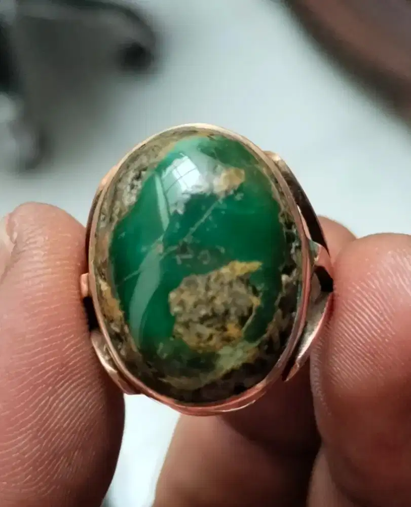Batu Pirus Persia ijo Kedongdong Lawasan