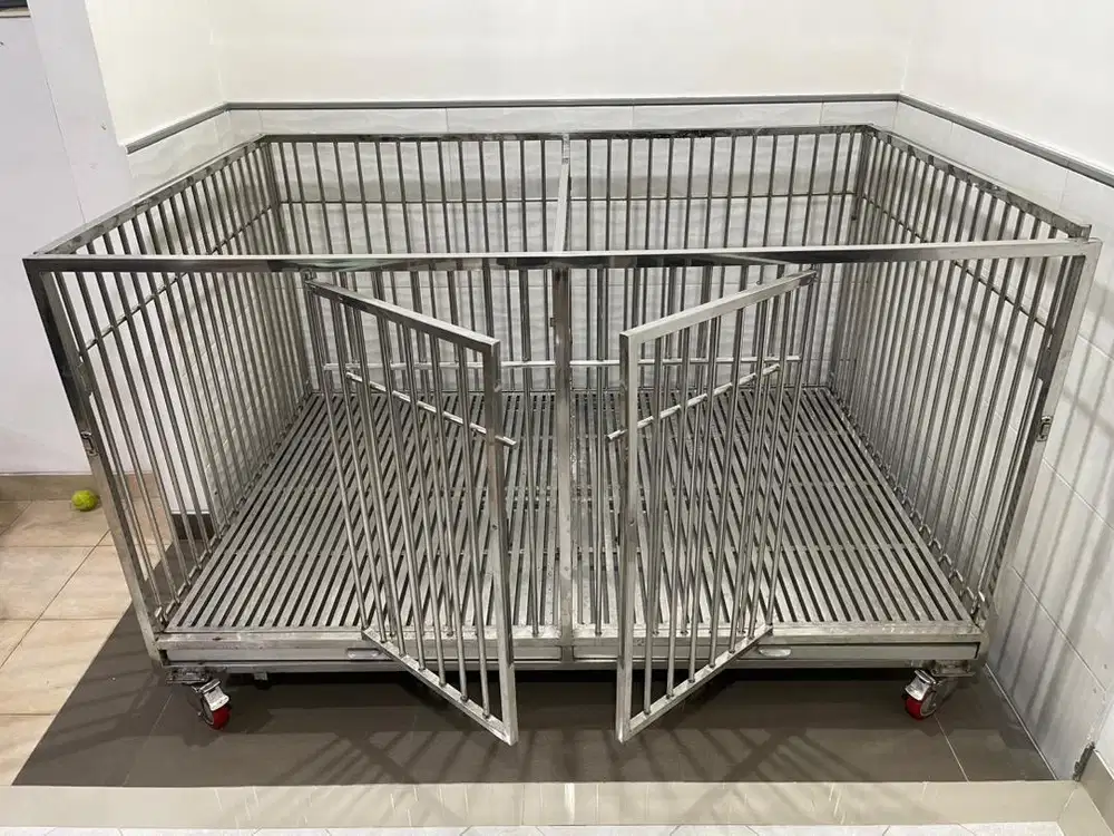 KANDANG ANJING STAINLESS STEEL KOKOH