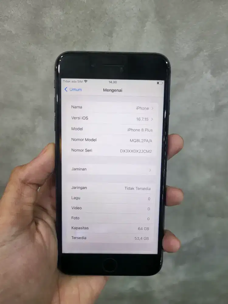 iPhone 8 Plus 64 GB Mulus Resmi Fullset Original