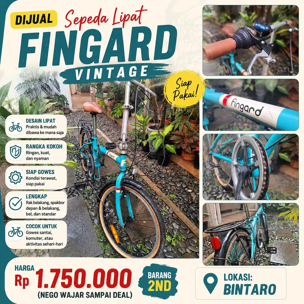 DIJUAL – Sepeda Lipat Fingard Vintage