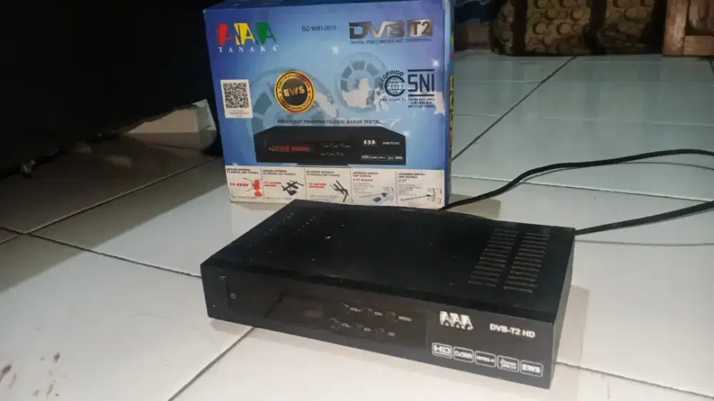 Set Top Box (STB) TV Digital Tanaka DVB-T2 - Fullset Mulus. NEGO/COD