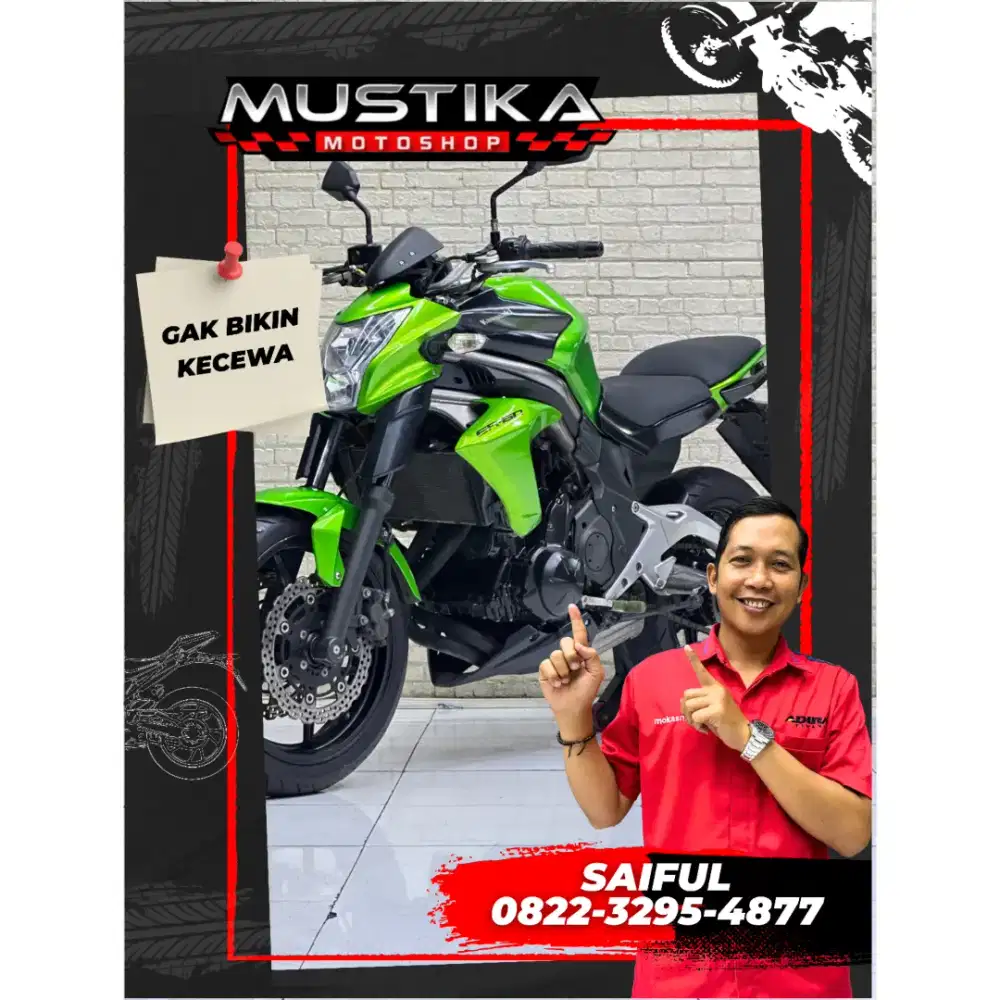 Perfect Condition!!Kawasaki ER6N 2012 Plat AE Pajek Baru Mulus-Mustika