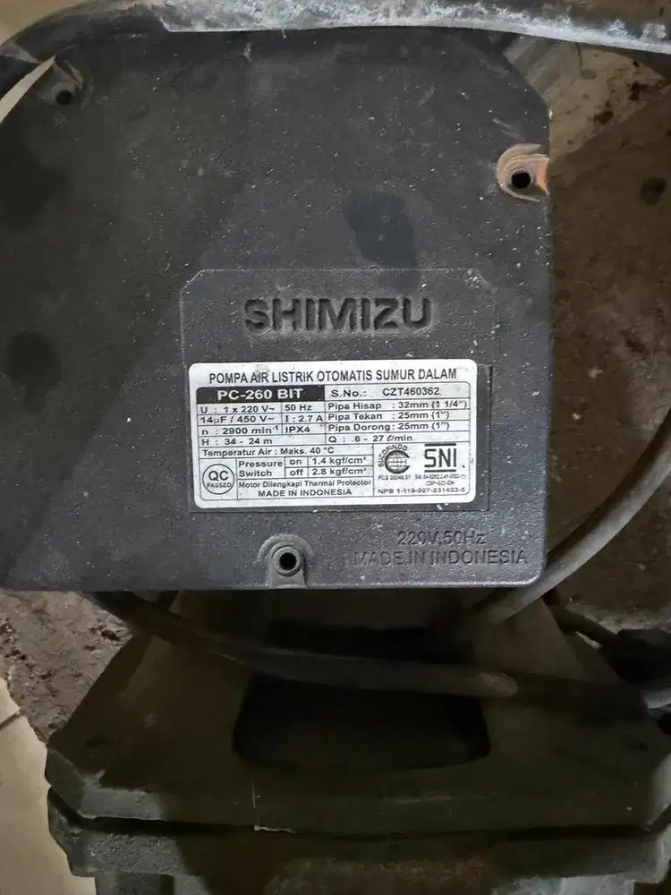 POMPA AIR SHIMIZU PENDORONG