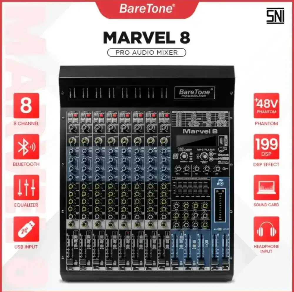 Mixer baretone marvel 8 8 chanel original garansi resmi
