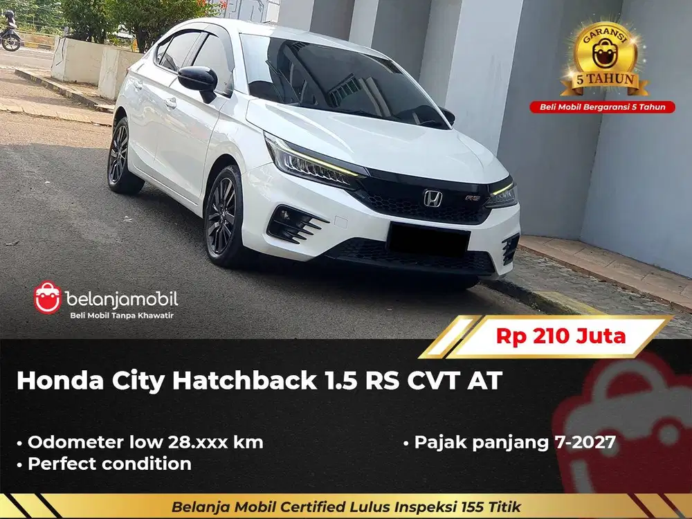 [ LOW KM 28RB ] Honda City Hatchback HB 1.5 RS CVT AT 2021/2022