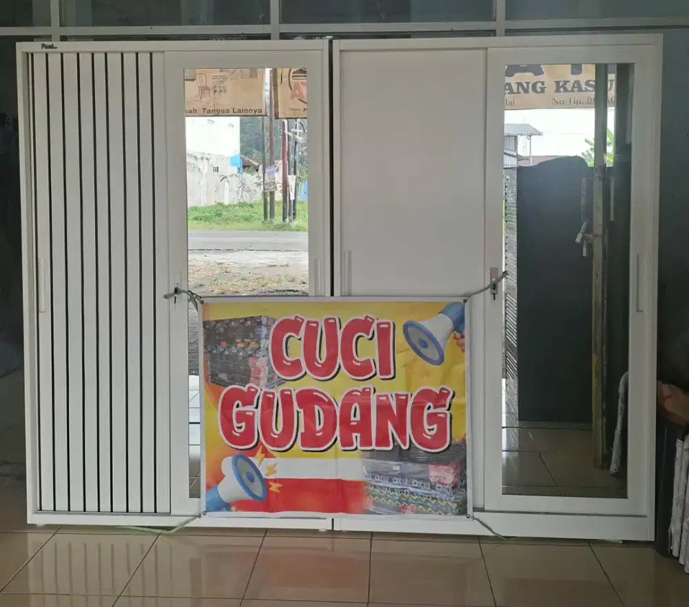Cuci gudang  barang baru