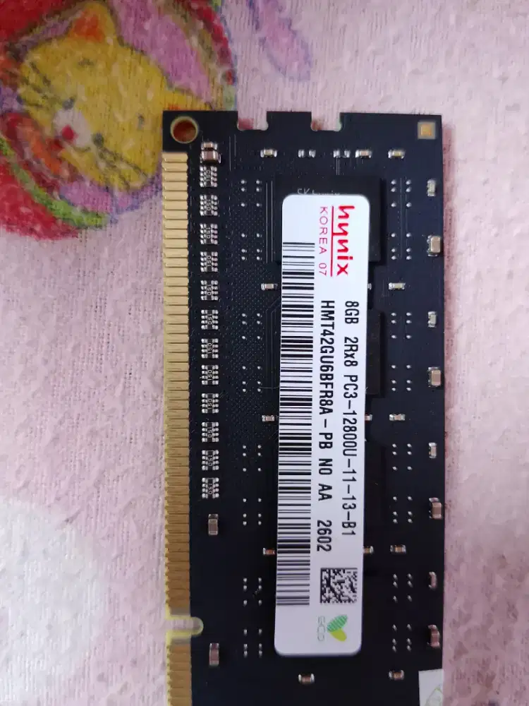 ram memory ddr3 8gb PC 12800 baru new
