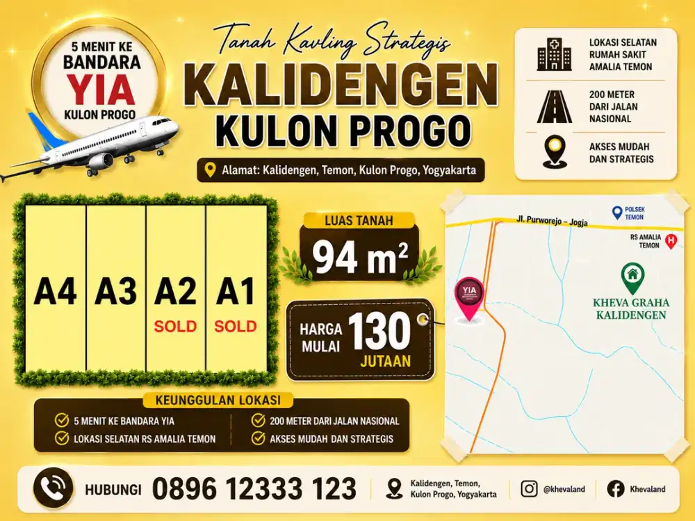 jual tanah dekat bandara yia kulon progo