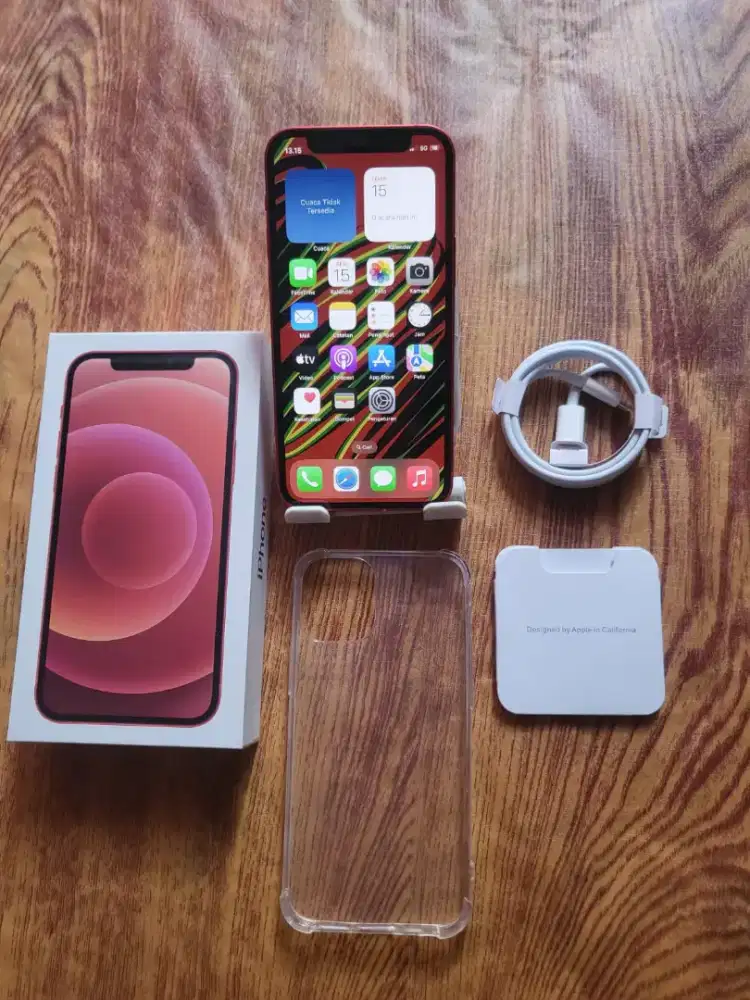 Iphone 12 mini 64gb red inter all operator fulset mulus normal nomin