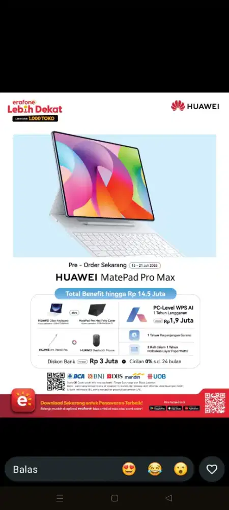 Pra-Order huawei matepad pro max