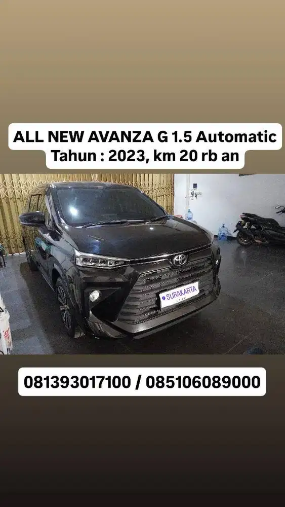 ALL NEW AVANZA G 1.5 Automatic
Tahun : 2023, km 20 ribuan
