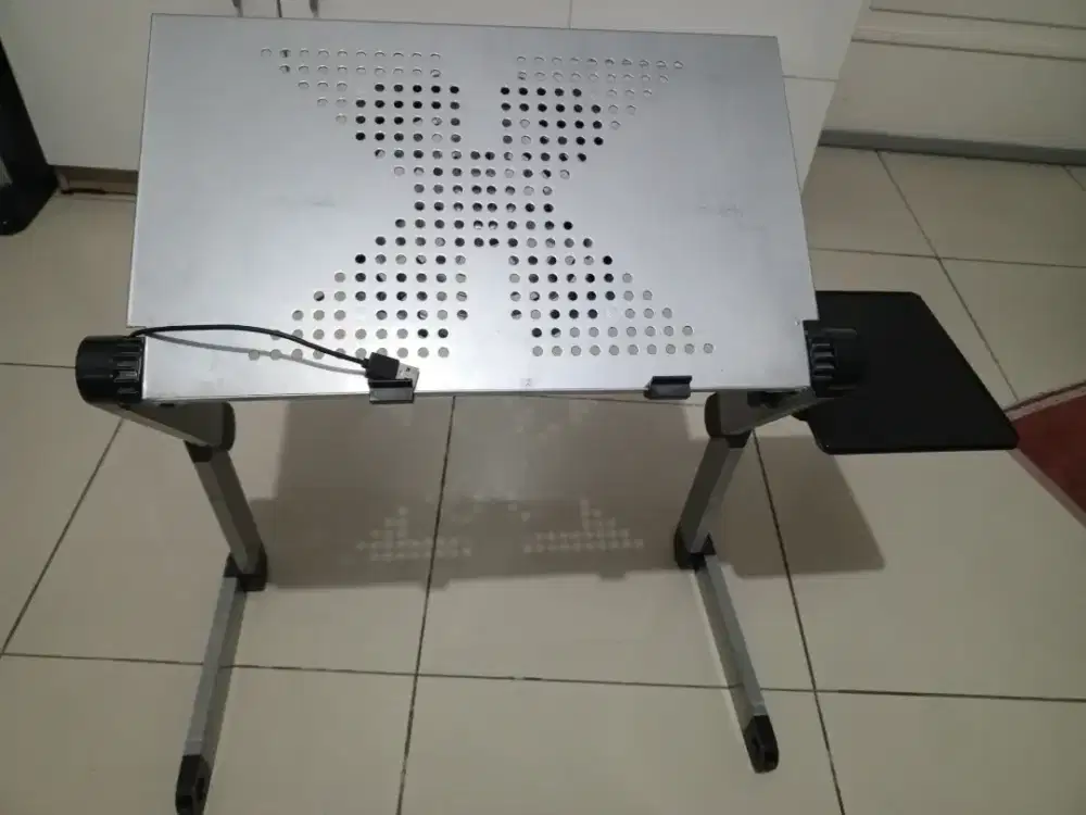 Meja Laptop Lipat + Kipas Fan Besar