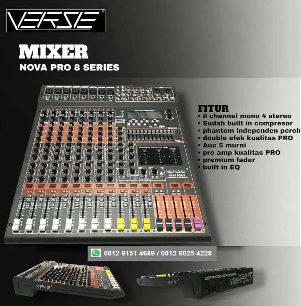 VERSE MIXER NOVA PRO 8 SERIES - Original Garansi Resmi VERSE