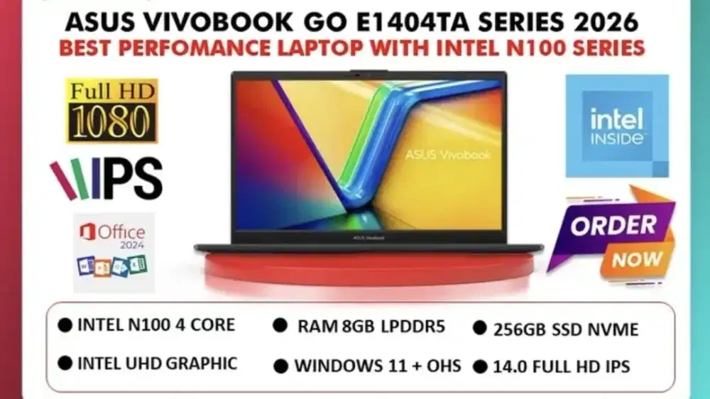 ASUS VIVOBOOK GO E1404TA SERIES 2026 (cash/kredit bisa)