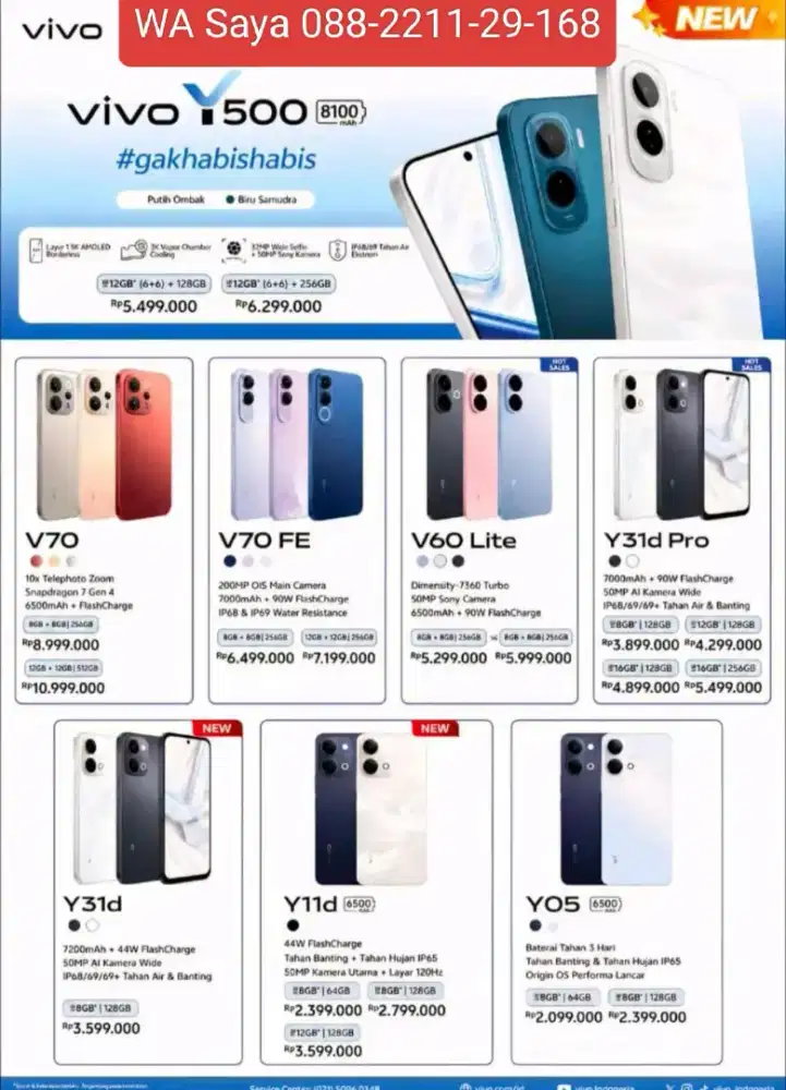 HP kondisi NEW Baru Resmi Bergaransi