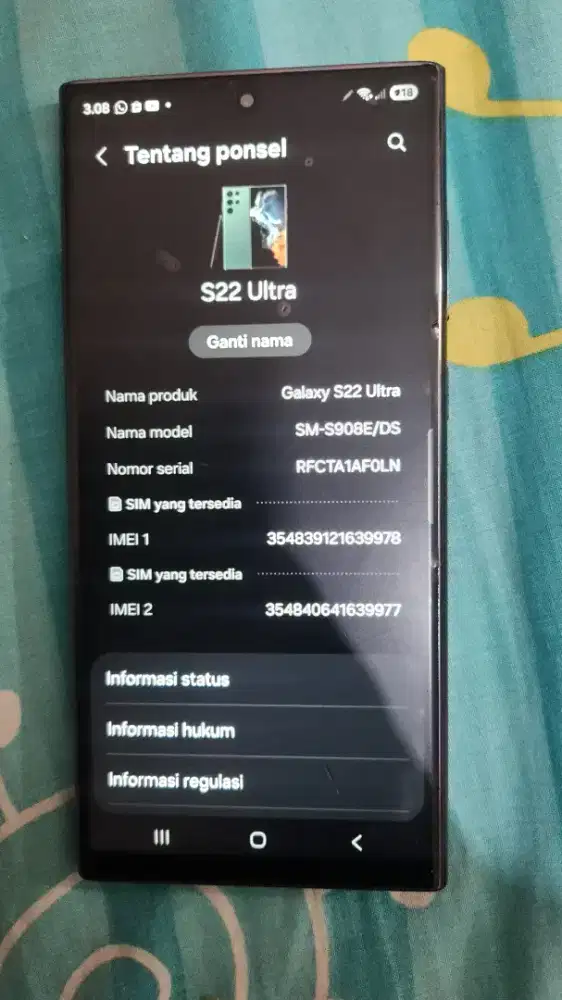 samsung s22 ultra inter termurah 12 256