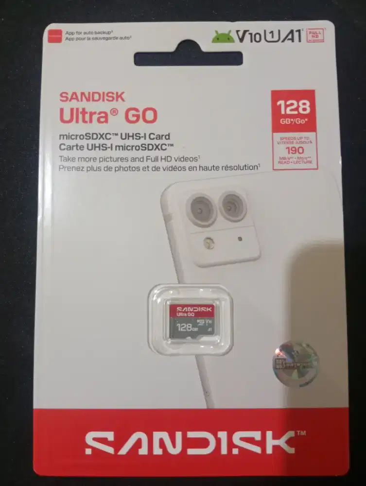 Micro SD Sandisk Ultra GO Original 128 GB 190 MB/s