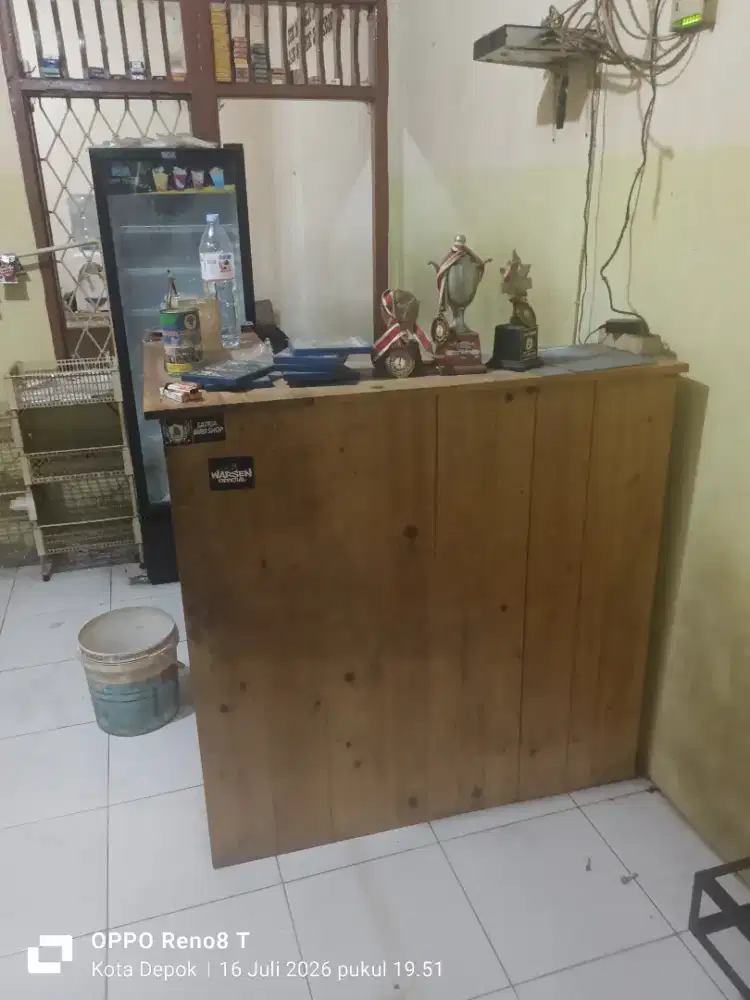 Di jual meja kasir bekas rental ps