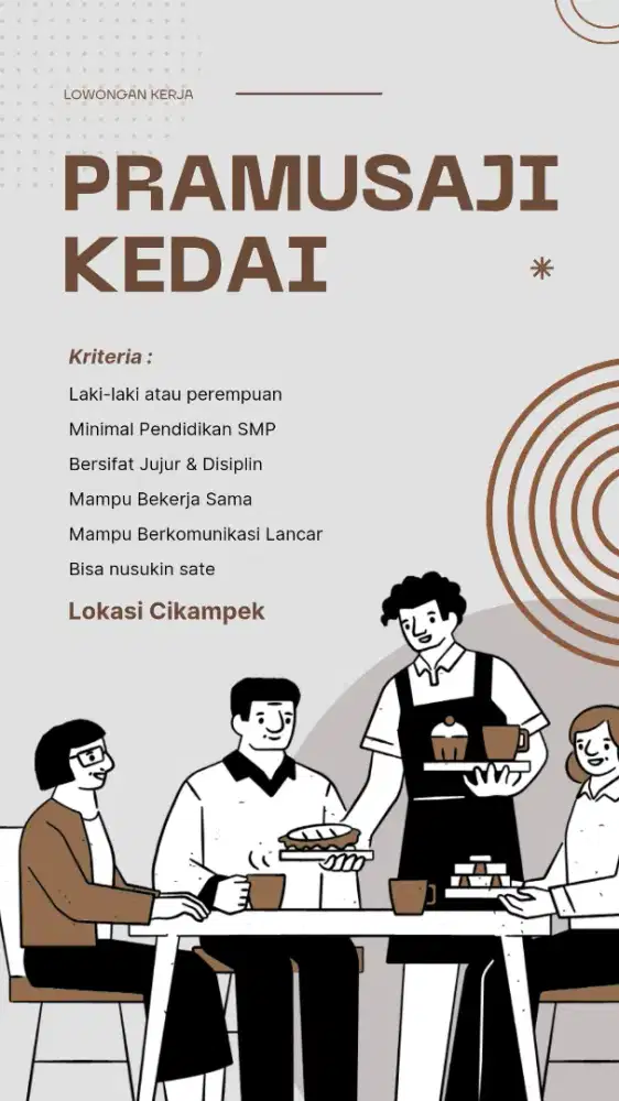 Lowongan kerja pramusaji
