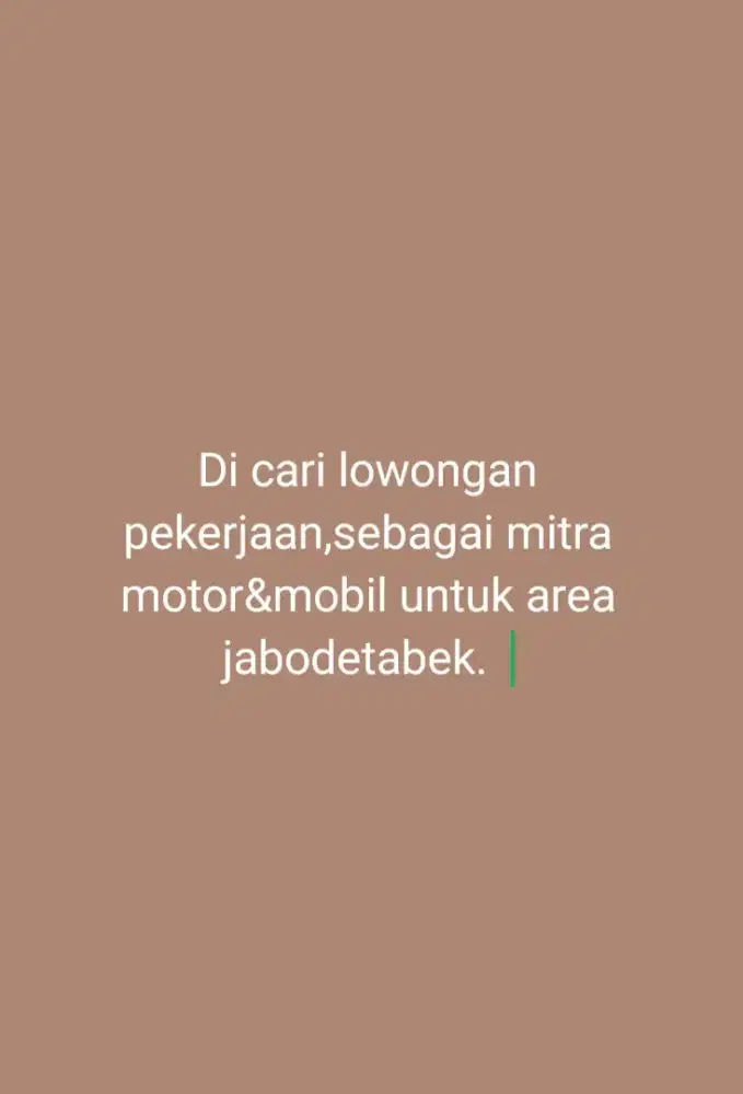 Lowongan kurir Driver&Raider mitra