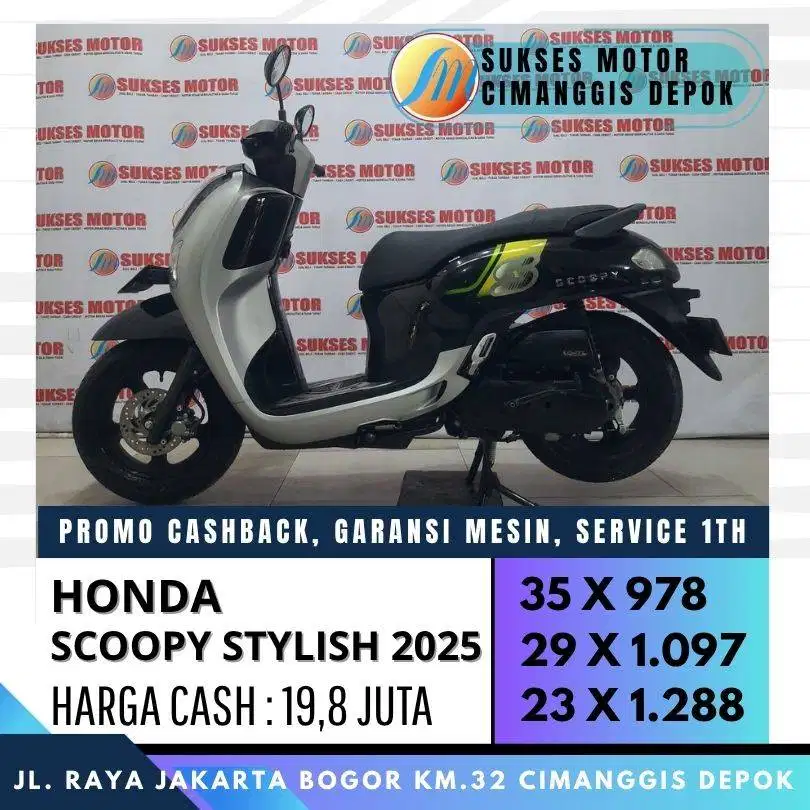 SCOOPY FASHION 2025 CASH KREDIT UNIT MULUS BERGARANSI