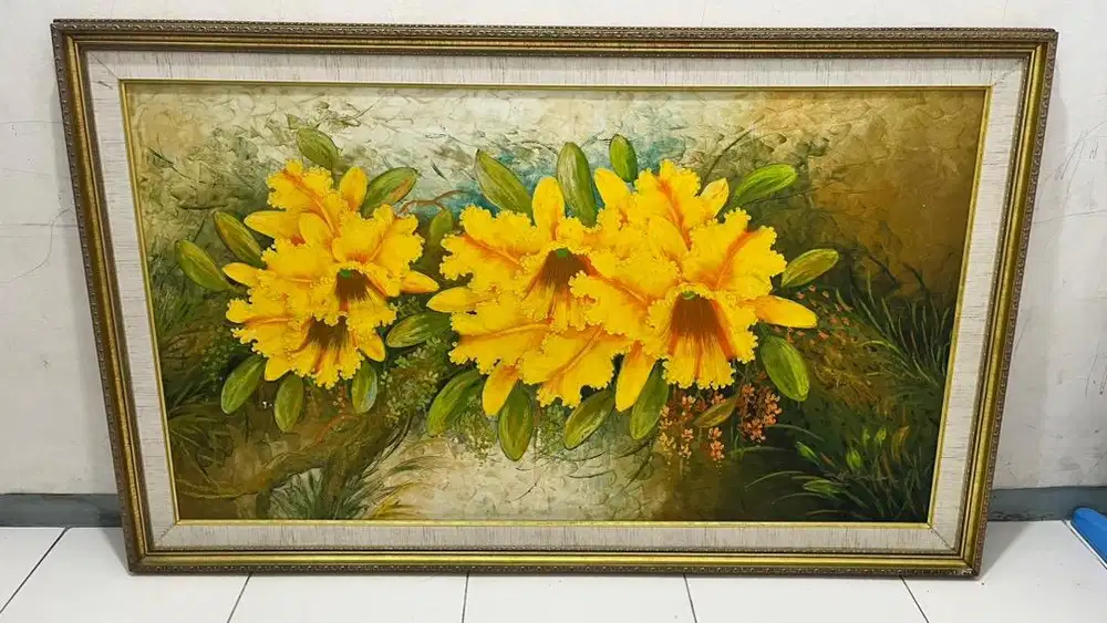 lukisan bunga cantik