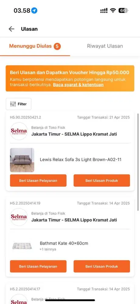 Sofa 3 seat (selma ) + Meja computer L
