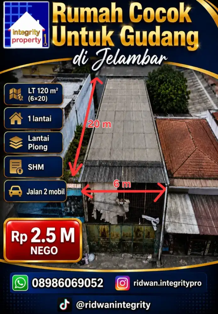 IP3148: Rumah Jelambar Cocok Untuk Gudang