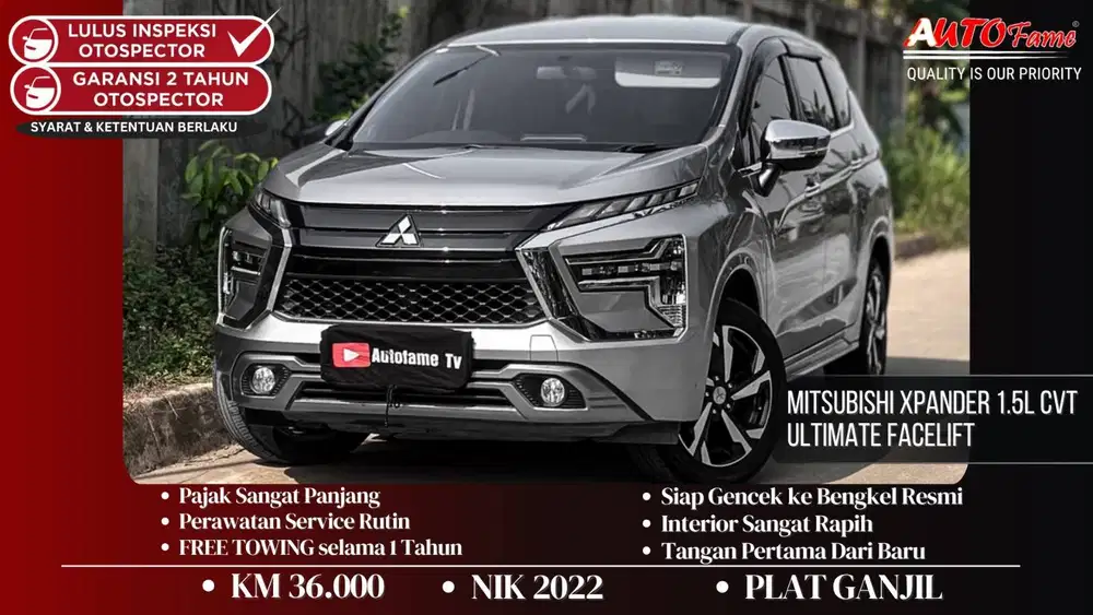 Mitsubishi Xpander 1.5L CVT Ultimate FACELIFT Pemakaian 2023 New Desig