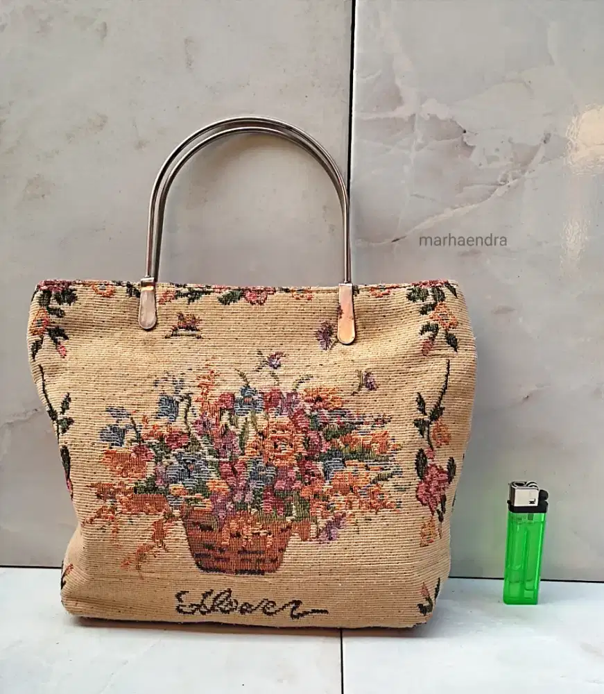 Tas tapestry Eropa vintage jadul