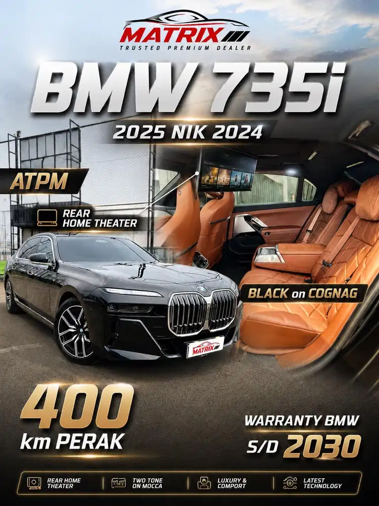 2024[400KM PERAK ] BMW 735i ATPM NIK 2024 REAR HOME THEATER ANTIKK
