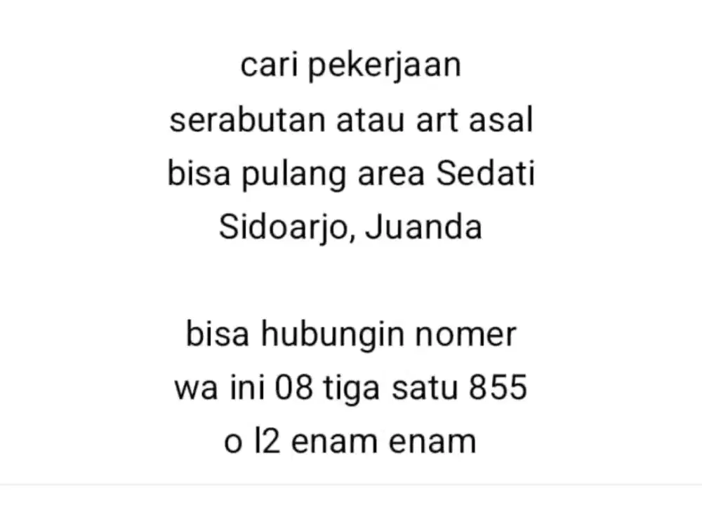 Cari pekerjaan serabutan